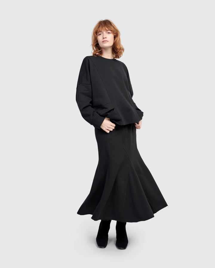Urban Tucked Sweatshirt, Black