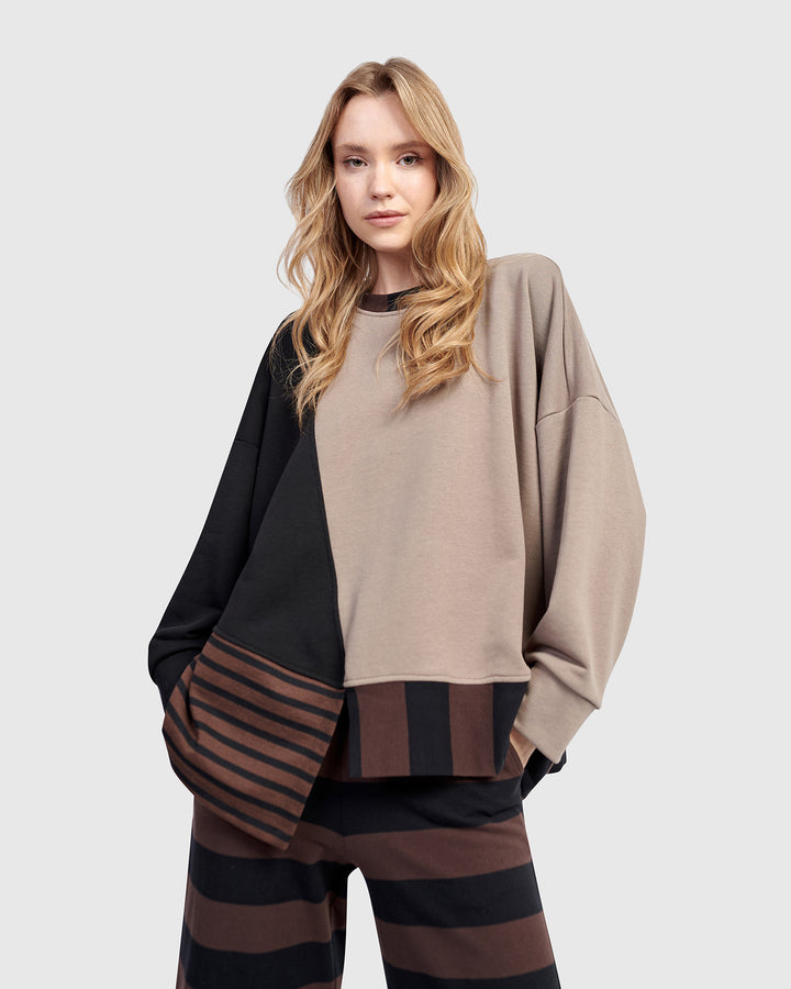 Urban Blitz Crewneck Top, Mix
