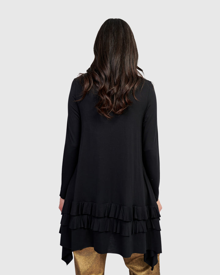 Urban Softie Ruffle Tunic, Black