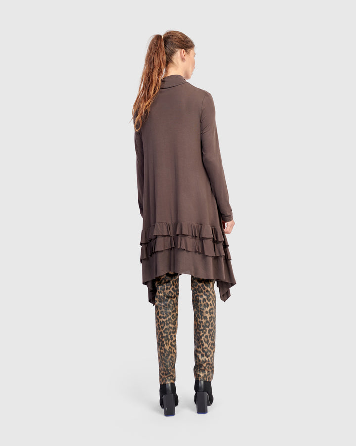Urban Softie Ruffle Tunic, Mocha