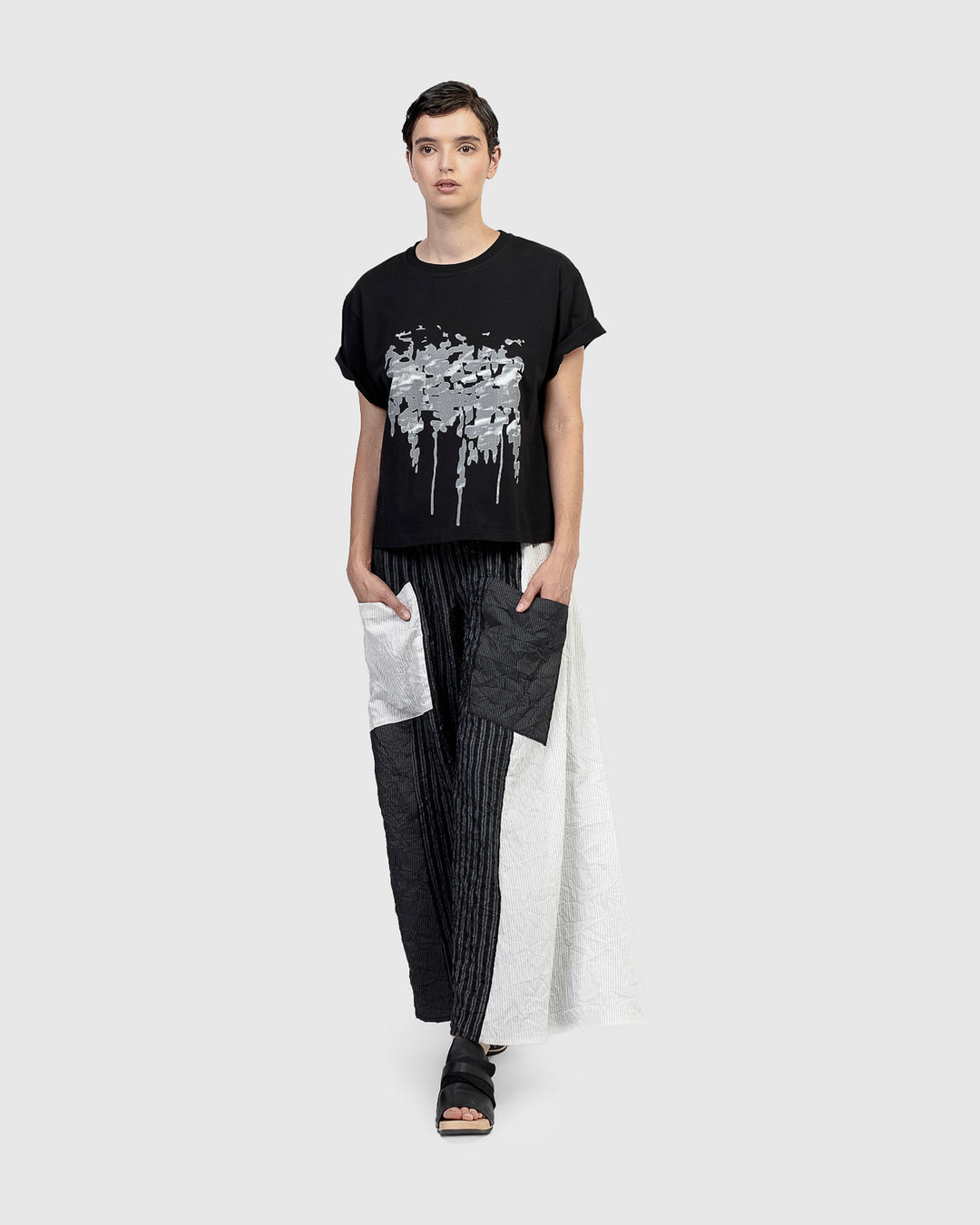 Urban Splatter Tee, Black