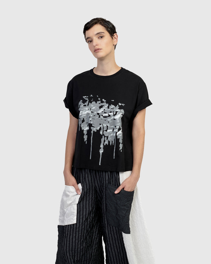 Urban Splatter Tee, Black