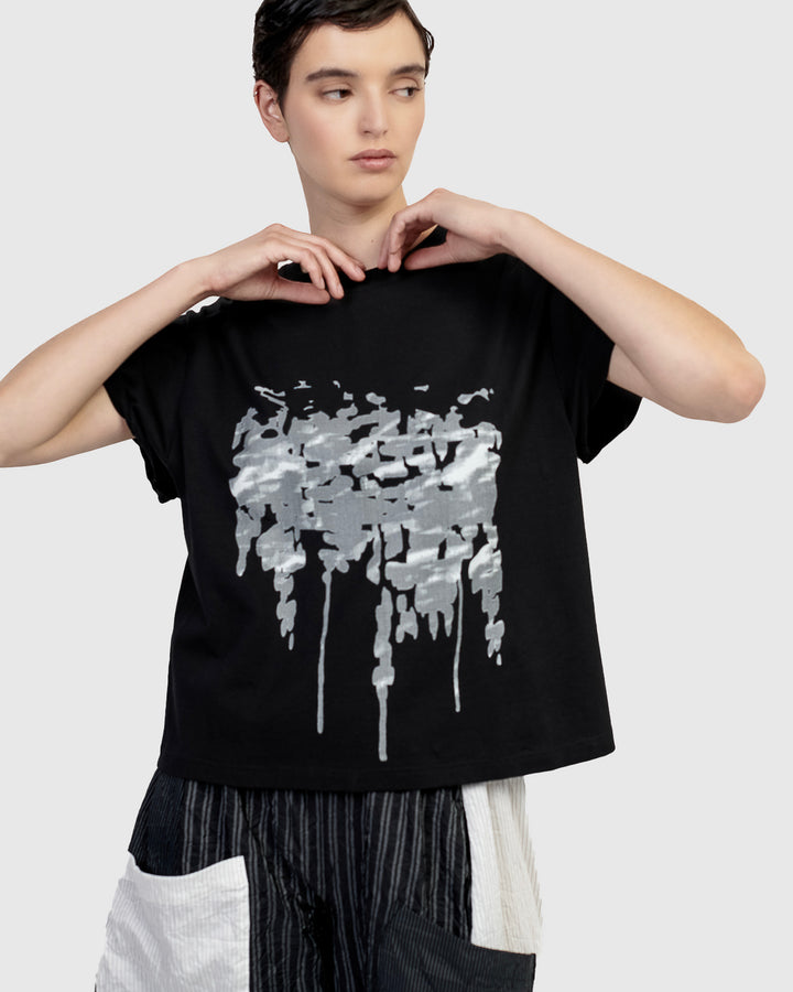 Urban Splatter Tee, Black