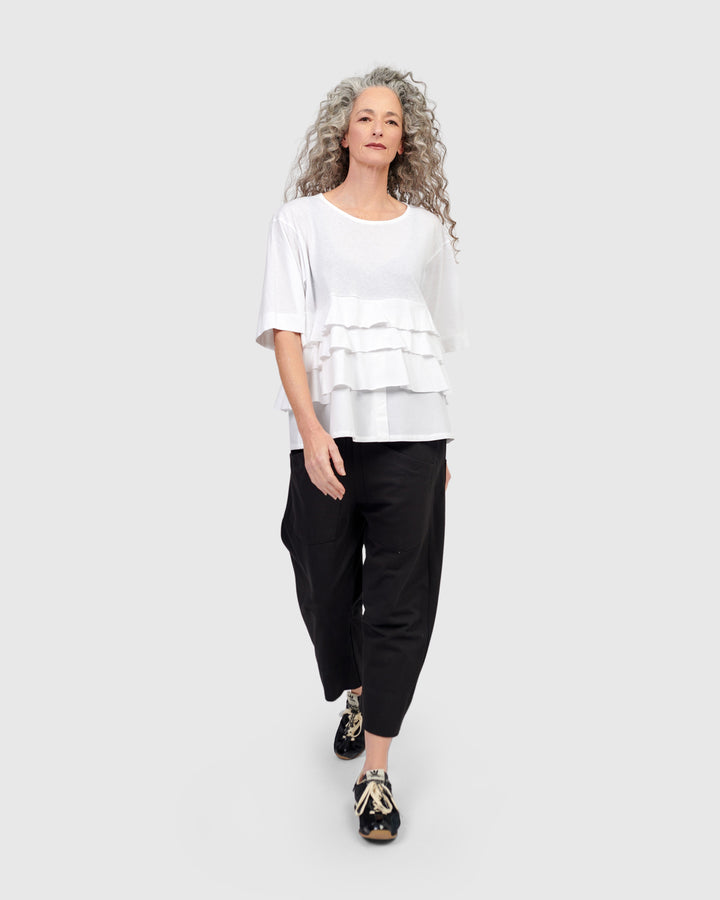 Urban Reykjavik Ruffle Tee, White