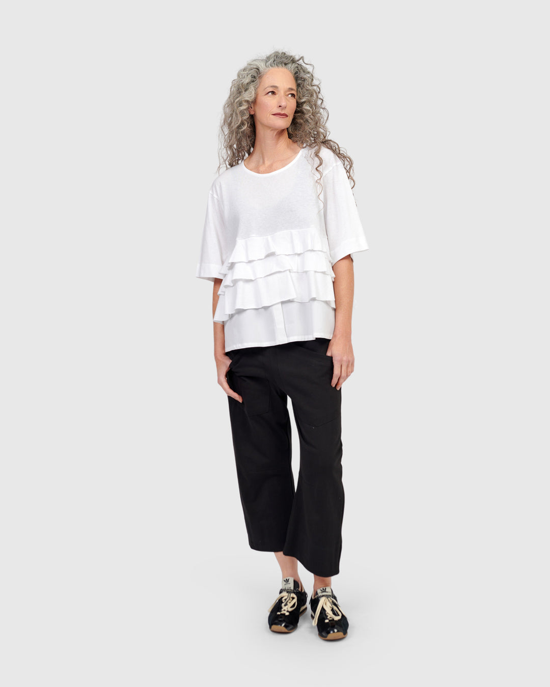 Urban Reykjavik Ruffle Tee, White