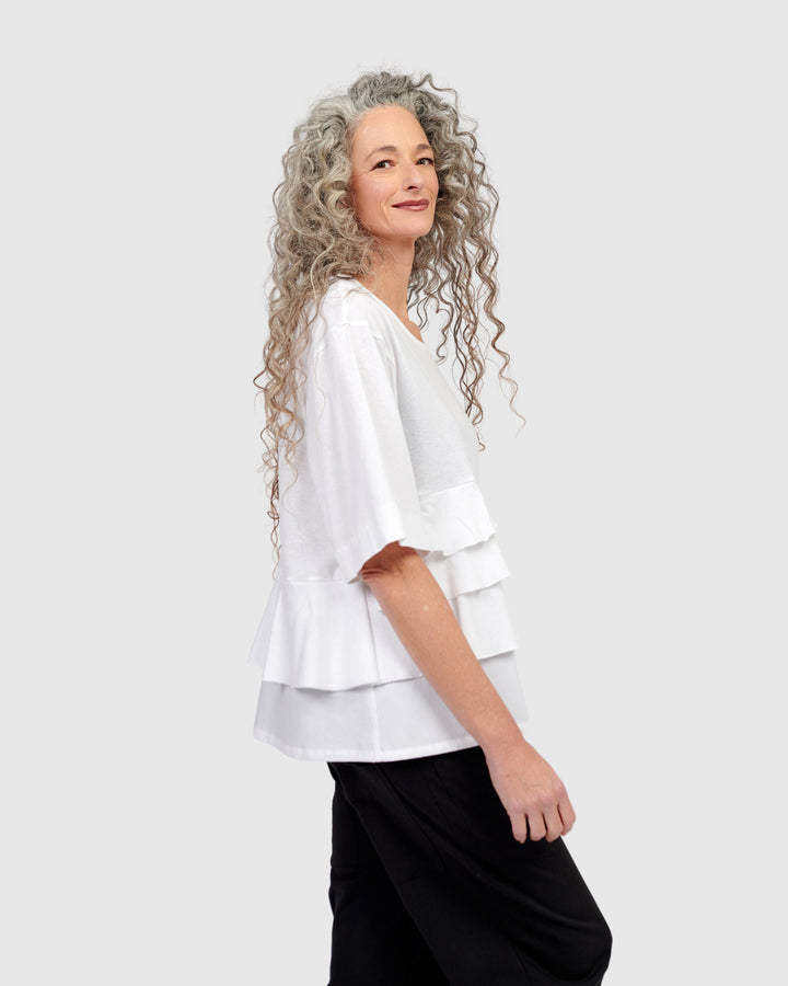 Urban Reykjavik Ruffle Tee, White