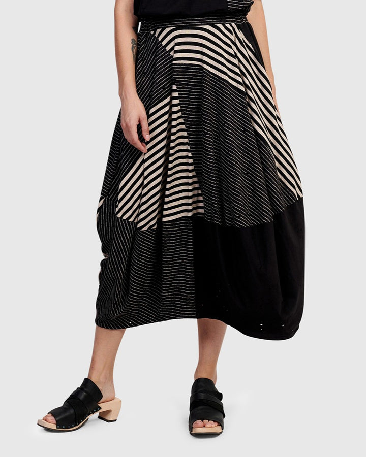 Urban Johannesburg Cocoon Skirt, Stripes