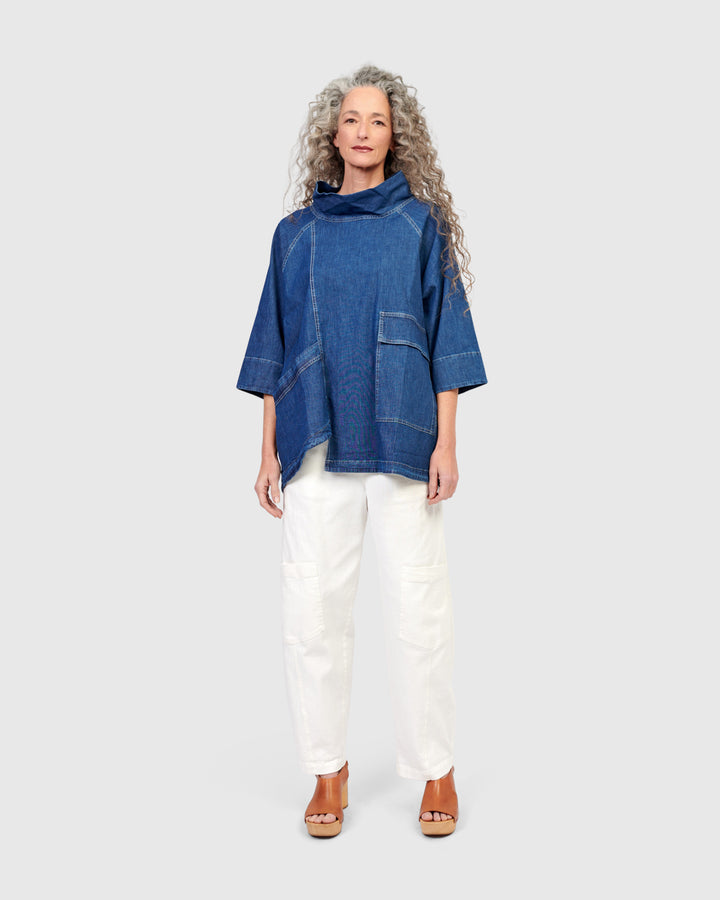 Painter Boxy Top, Denim