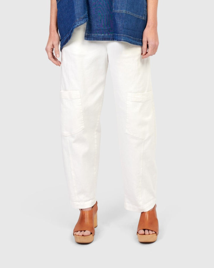 Papaya Relaxed Pants, White