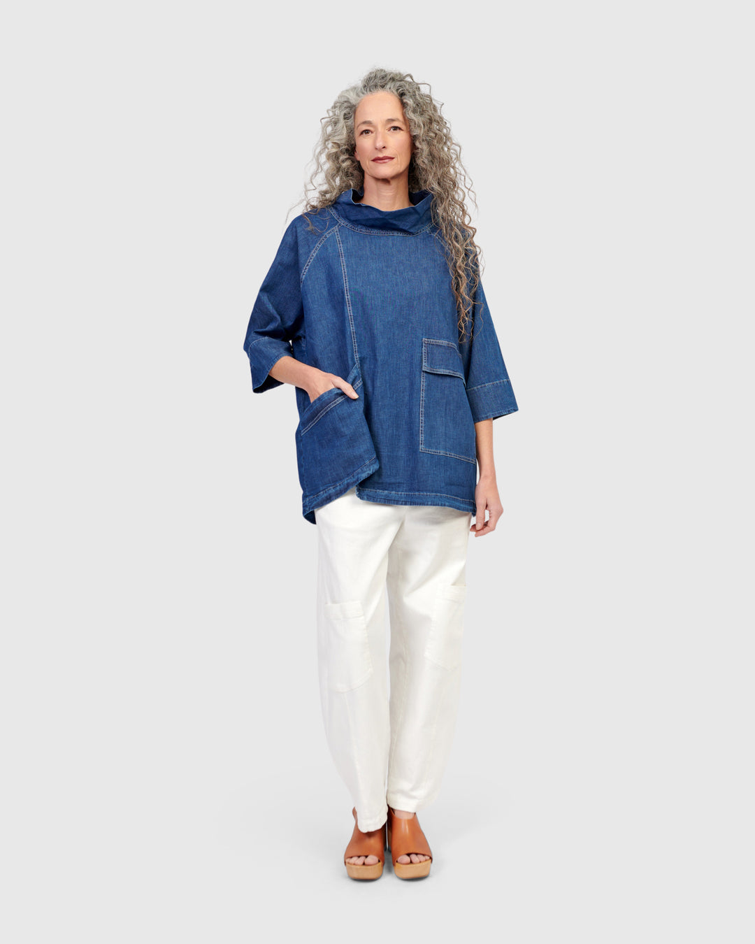 Painter Boxy Top, Denim