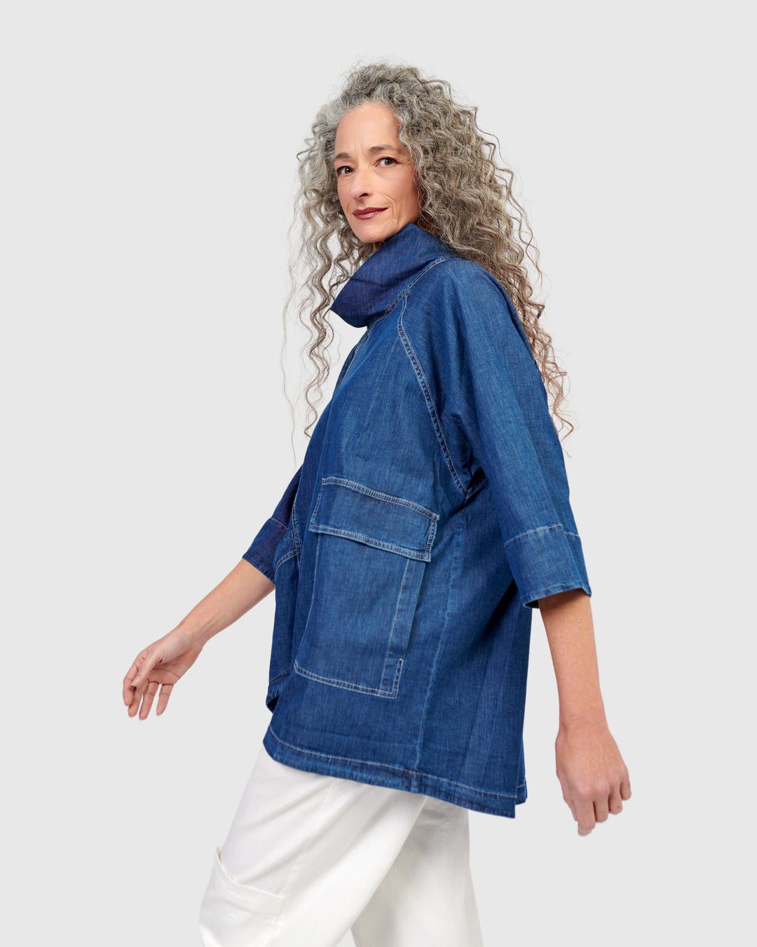 Painter Boxy Top, Denim