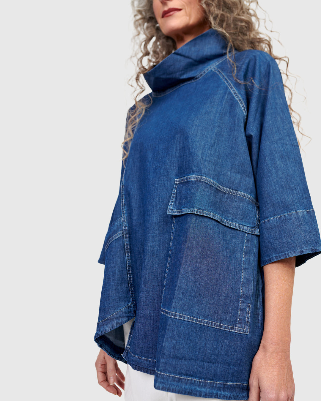 Painter Boxy Top, Denim