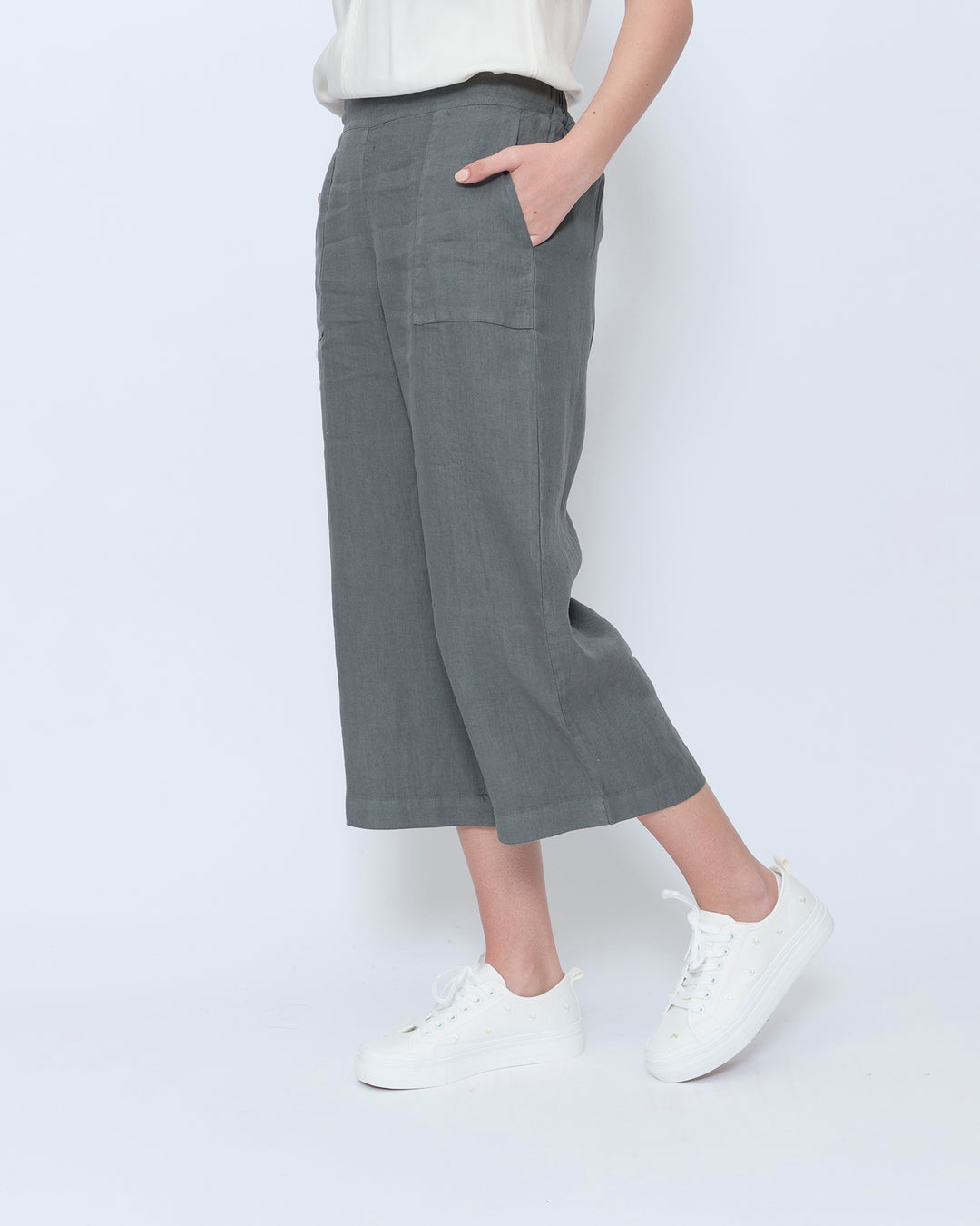 Blueberry Easy Capri, Slate