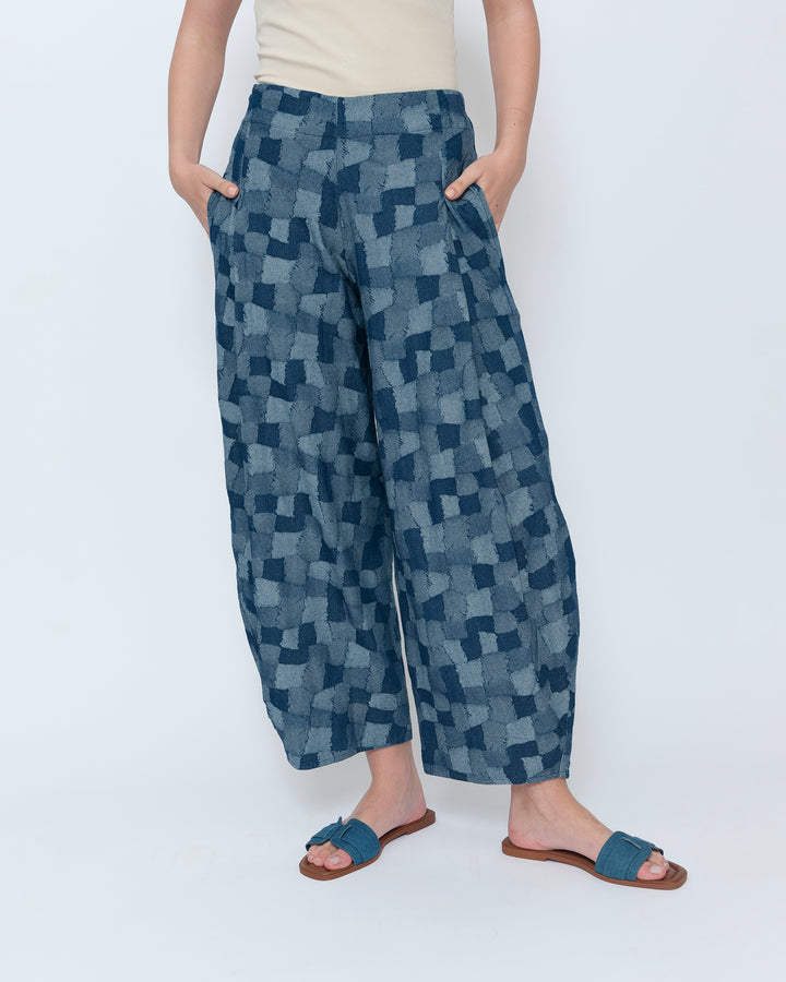 Blueberry Balloon Pants, Patch Denim