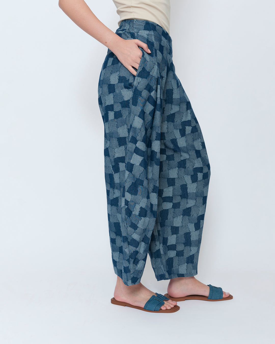Blueberry Balloon Pants, Patch Denim