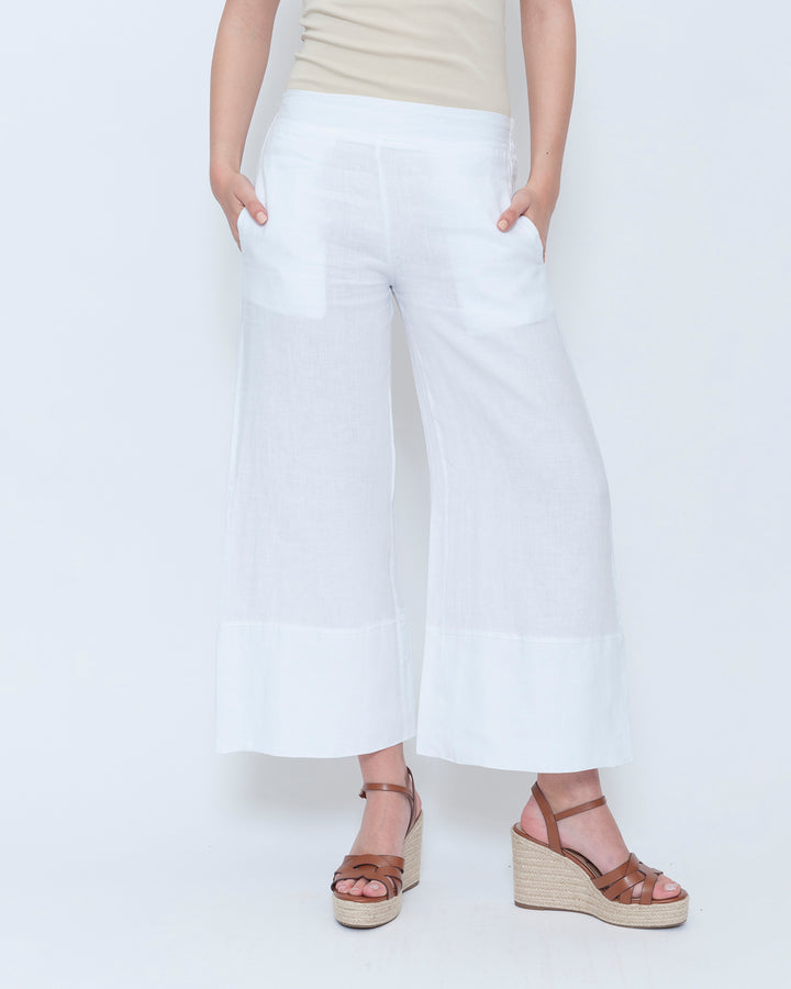 Blueberry Flare Trouser, White