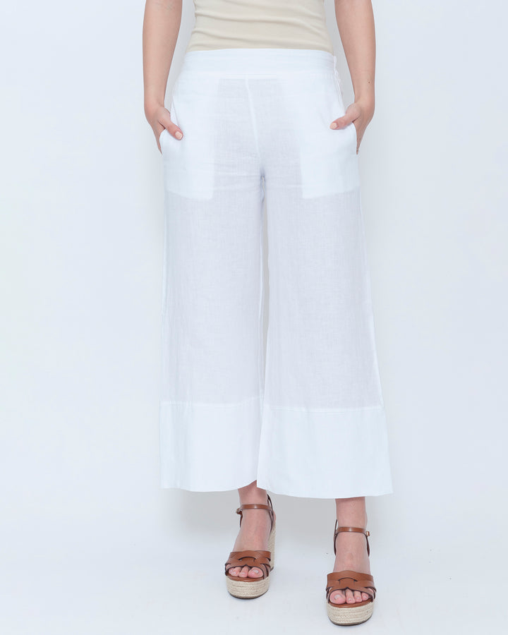 Blueberry Flare Trouser, White