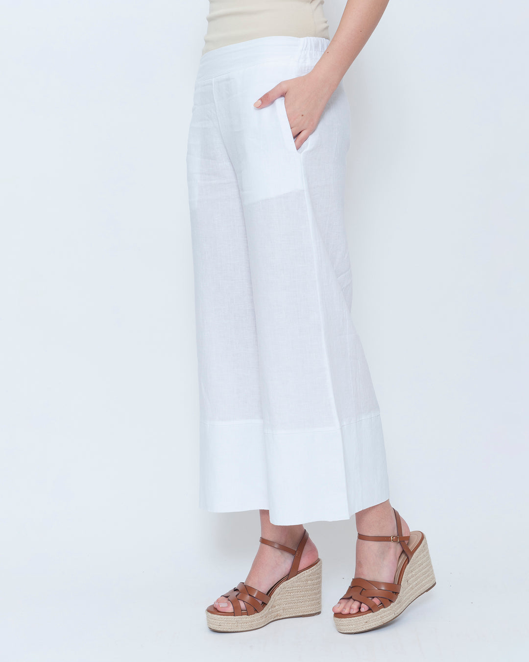 Blueberry Flare Trouser, White