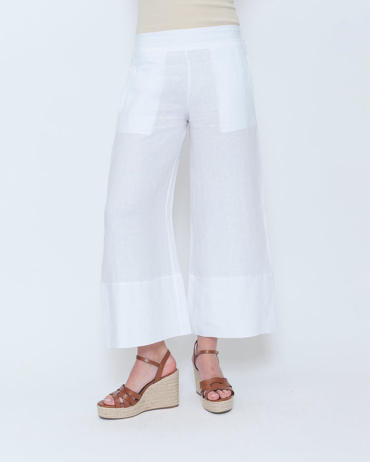 Blueberry Flare Trouser, White