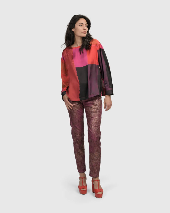 Sunset Strip Boxy Top, Magenta