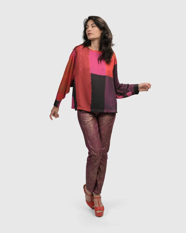 Sunset Strip Boxy Top, Magenta