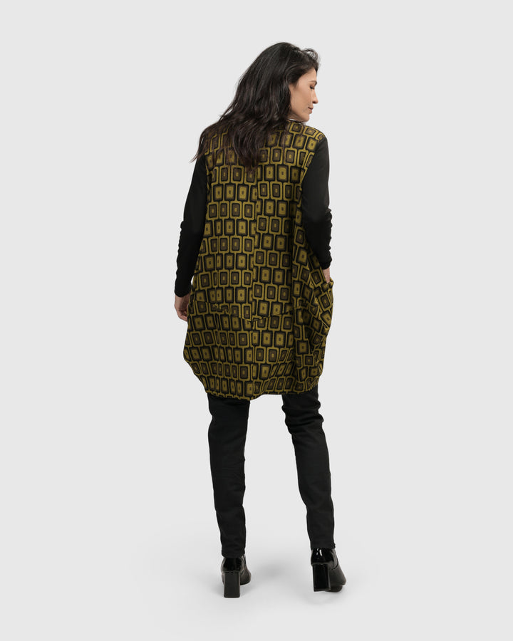 Dynamite Days Cocoon Tunic, Chartreuse