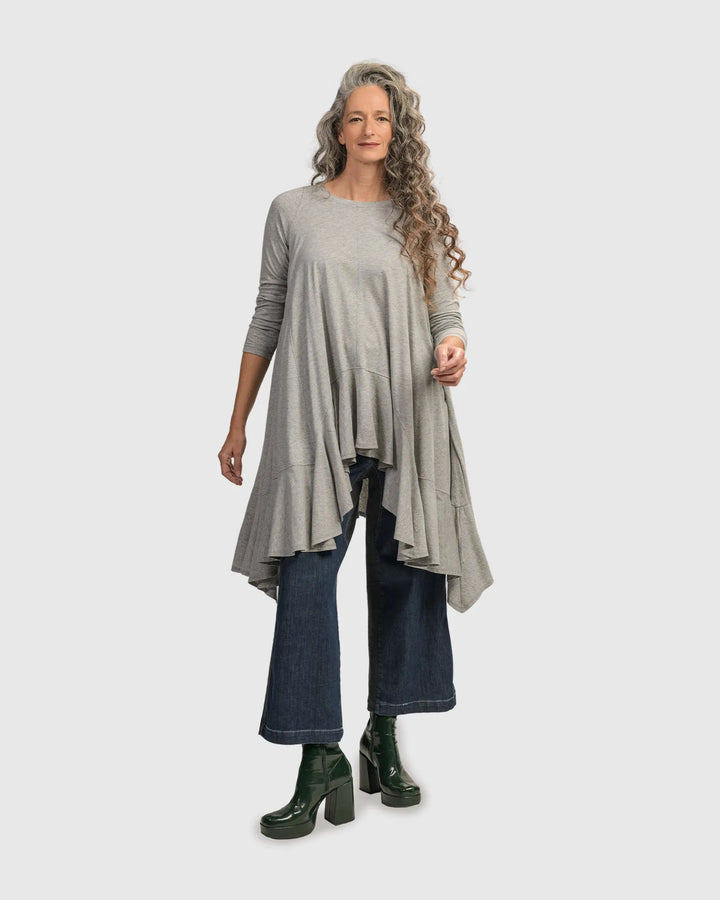 Urban Spice of Life Hi Lo Trapeze Top, Grey