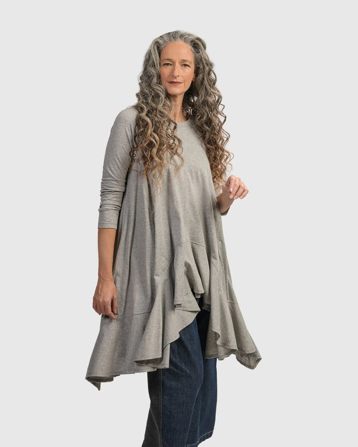 Urban Spice of Life Hi Lo Trapeze Top, Grey