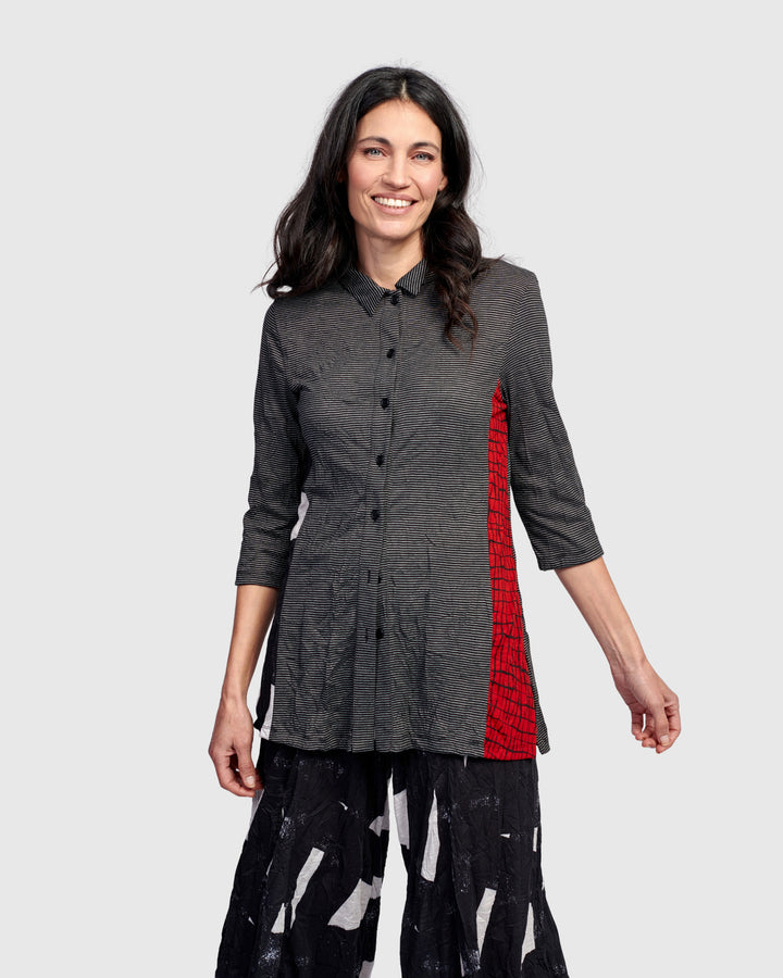 August Tunic Shirt, Red