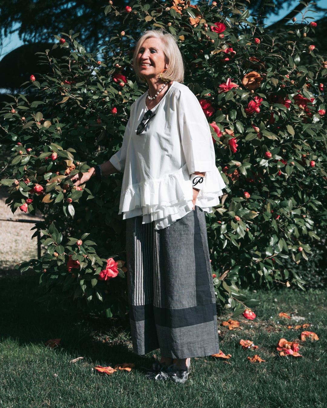 Urban Marisol Wide Leg Pant, Slate Stripes