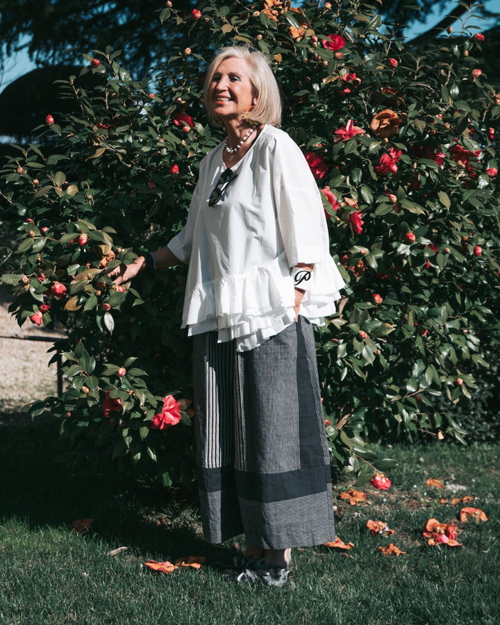 Urban Marisol Wide Leg Pant, Slate Stripes