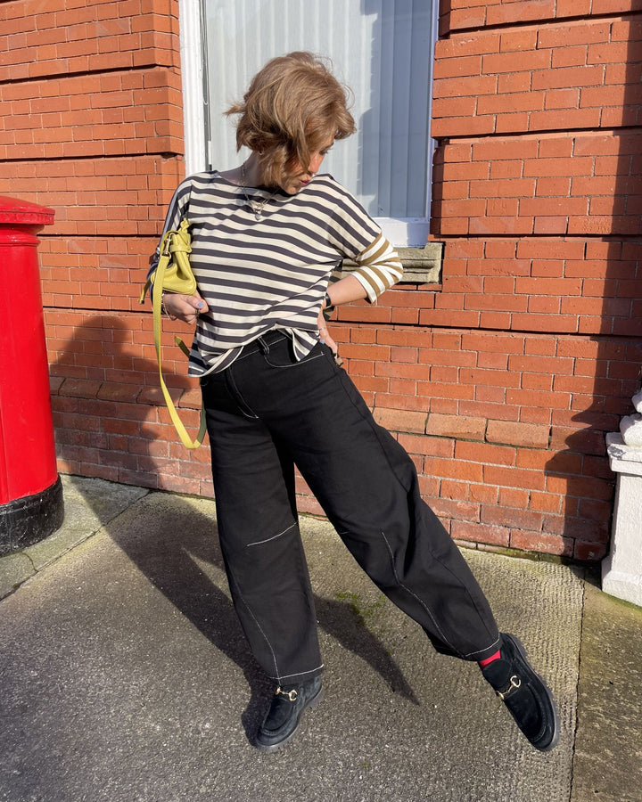 Go-To Barrel Pants, Black