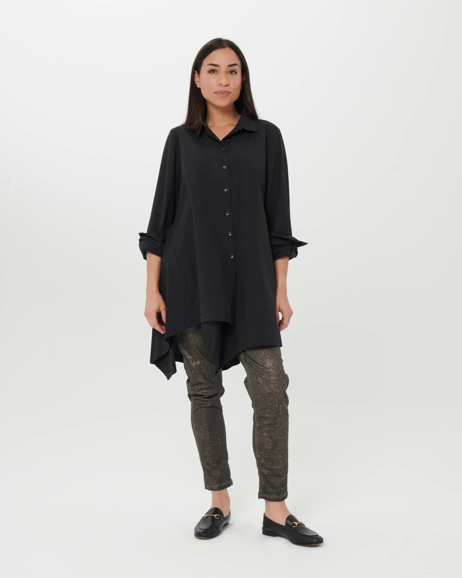 Urban Onyx Tunic Shirt, Black – Alembika U.S.