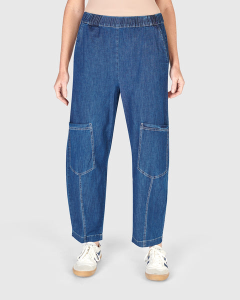 Papaya Relaxed Pants, Denim – Alembika U.S.