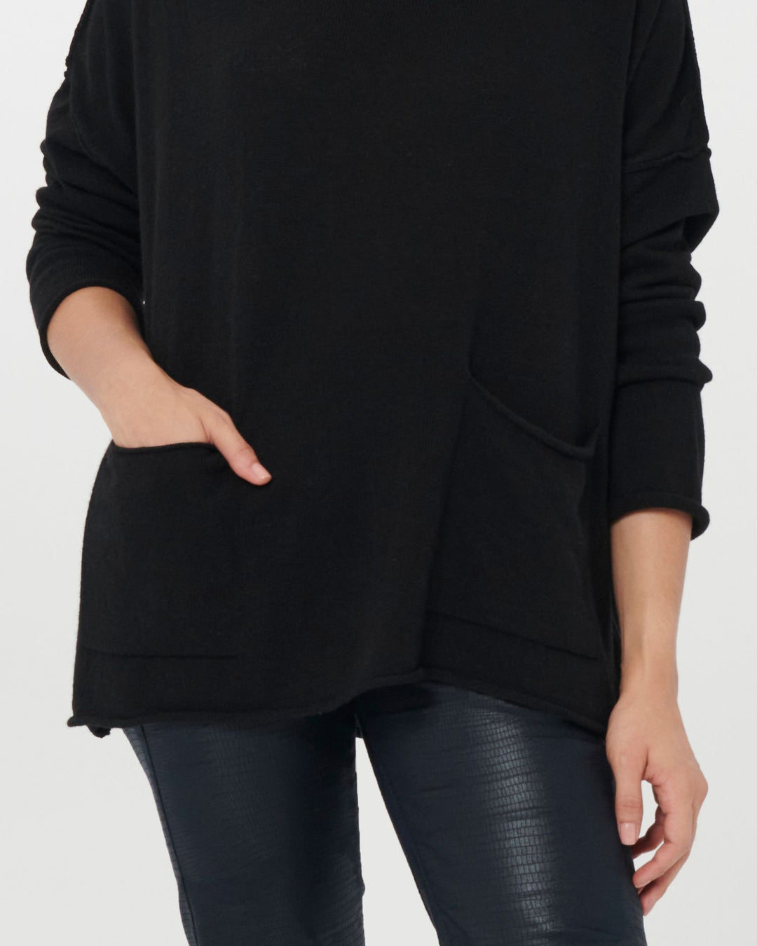 Ozai N Ku Techie Sweater Top, Black