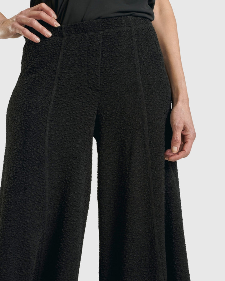 Jacquard Punto Pants, Black