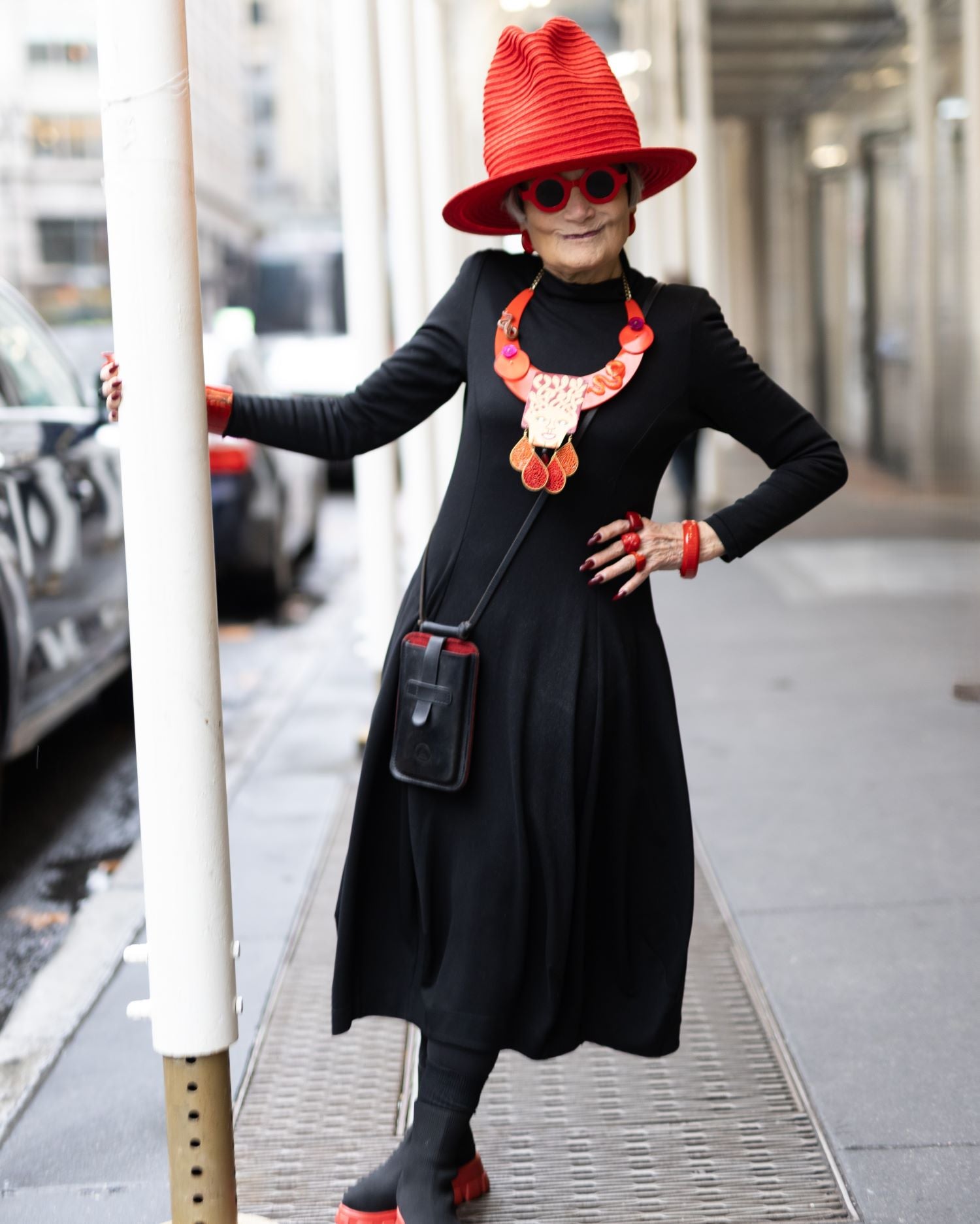 Essential Turtleneck Cocoon Dress, Black – Alembika U.S.