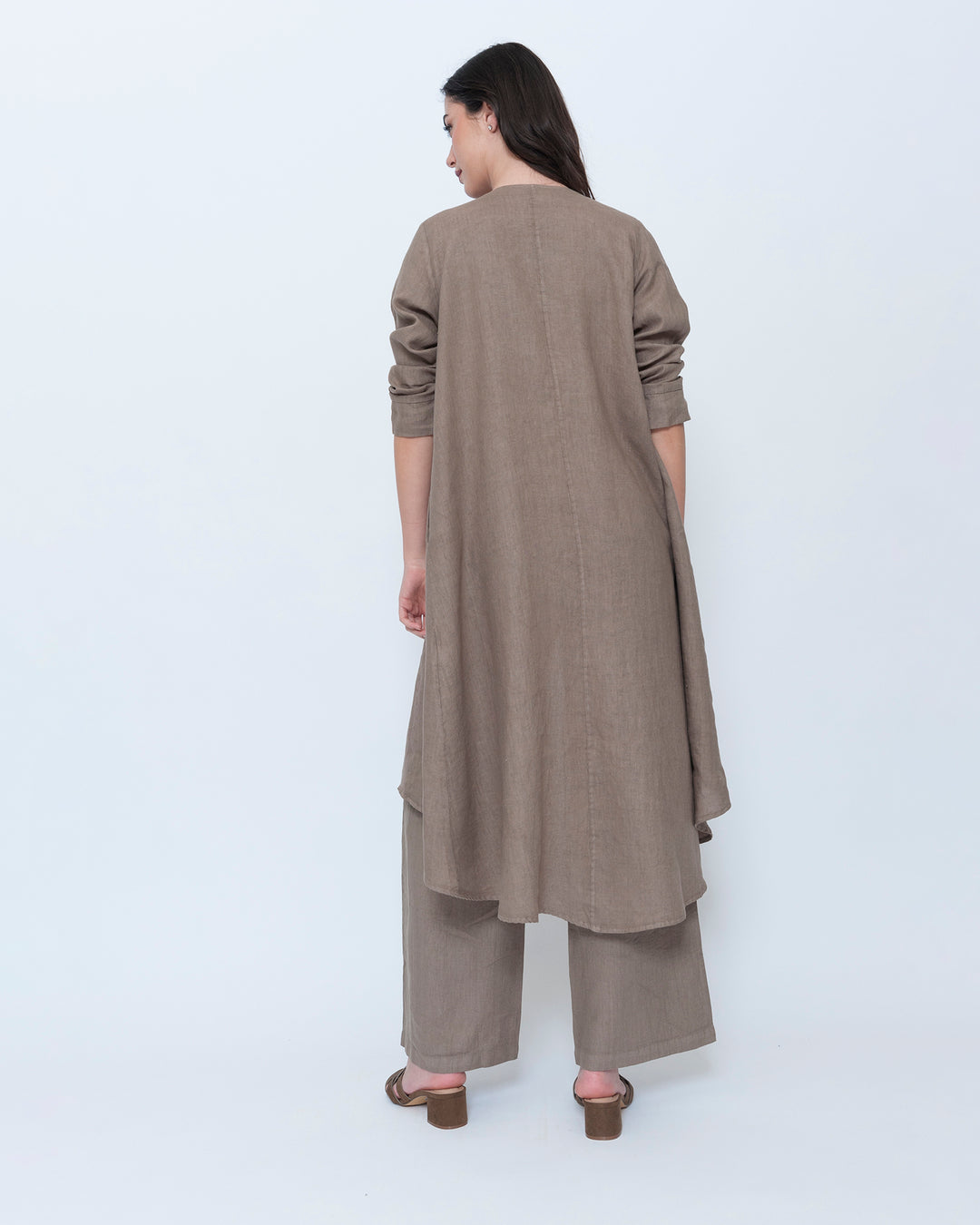 Blueberry Draped Duster, Latte