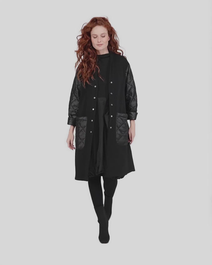 Urban Nightwalk Overcoat, Black