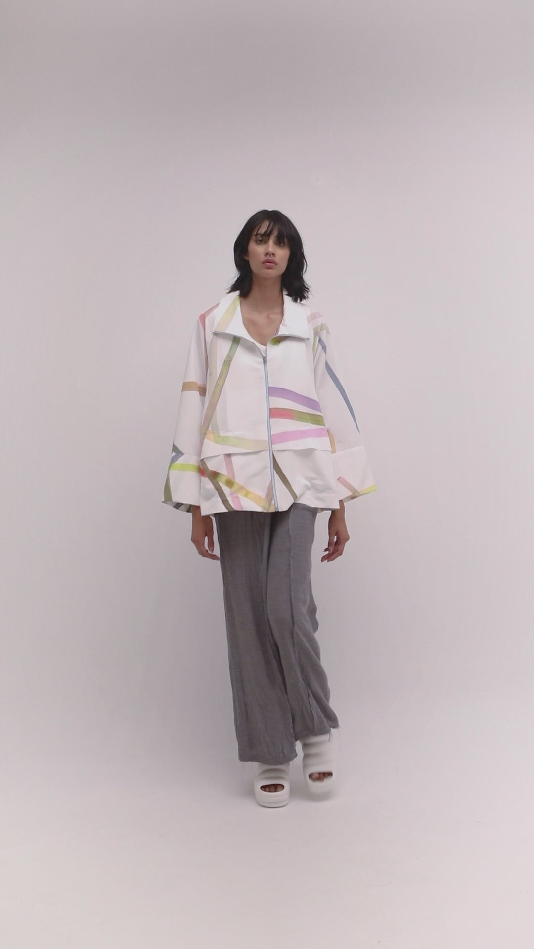 Ozai N Ku Hi-Note Jacket, Trip White
