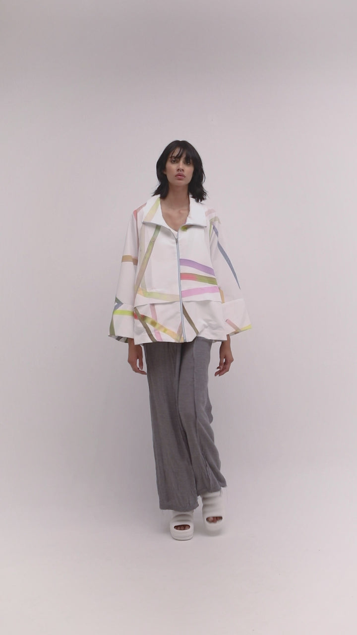 Ozai N Ku Hi-Note Jacket, Trip White