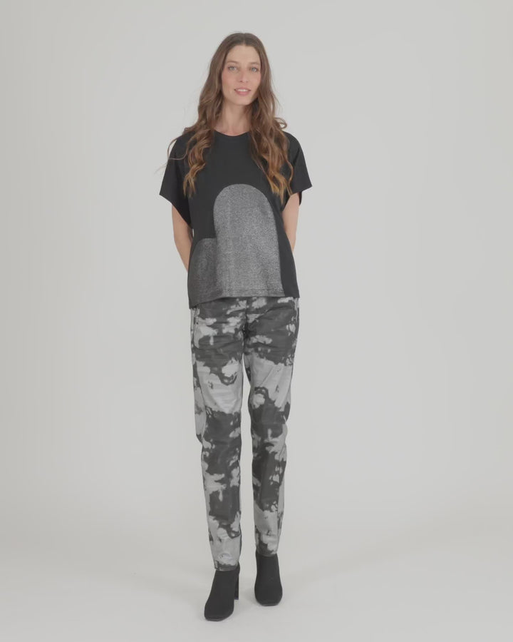 Lola Heart Tee, Silver