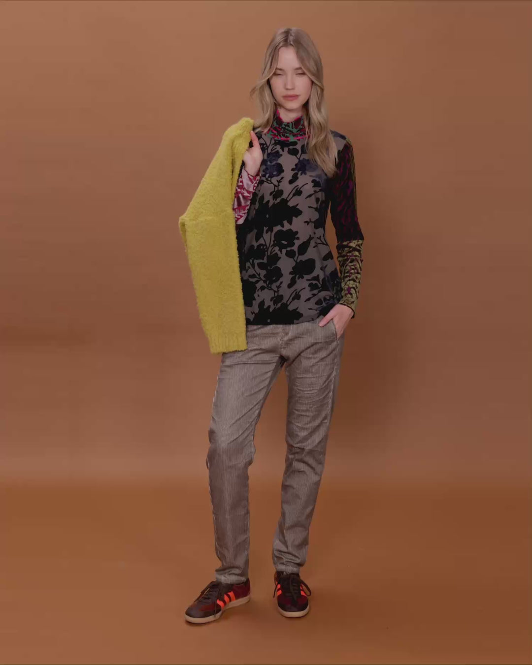 Serafina Turtleneck Top, Jewel Multi