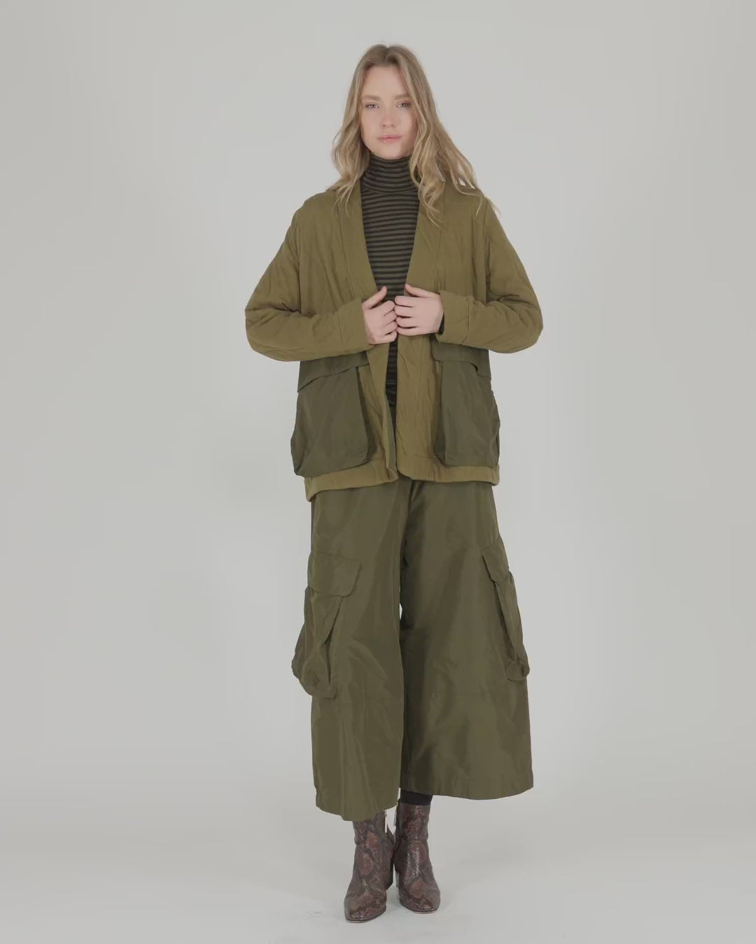 Urban Parcel Quilted Jacket, Khaki