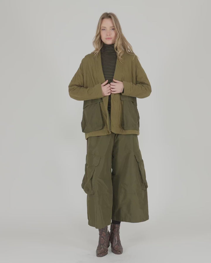 Urban Parcel Quilted Jacket, Khaki