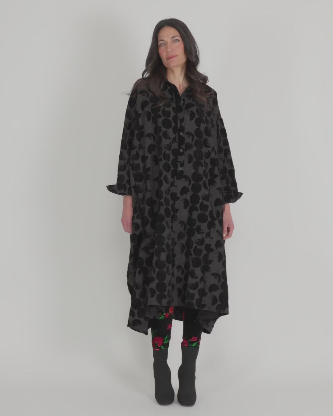 Odessa Draped Shirtdress, Crescent