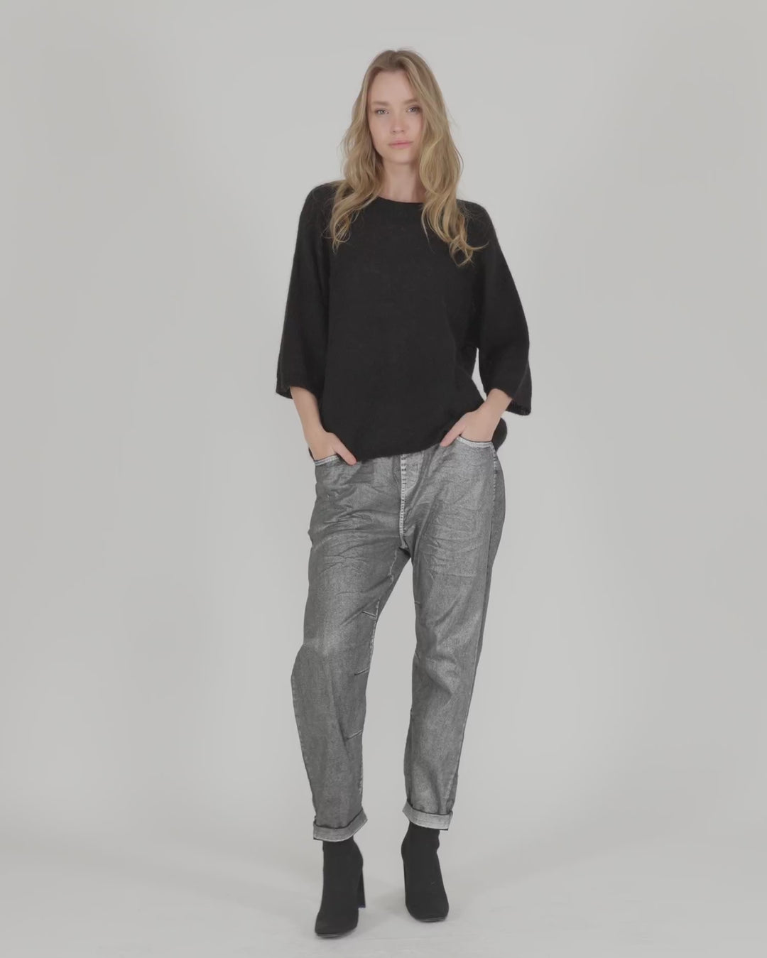 Core Pullover Sweater, Black