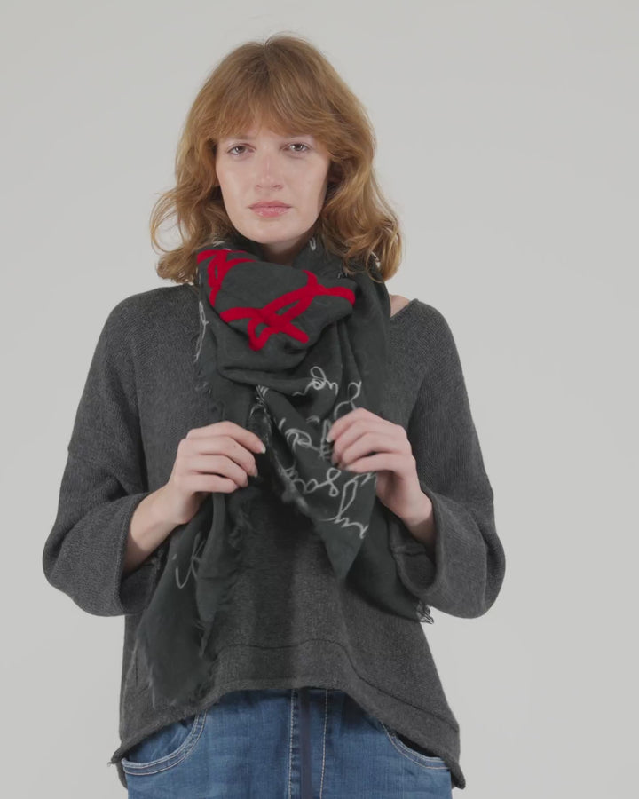 Dance the Blues Scarf, Black