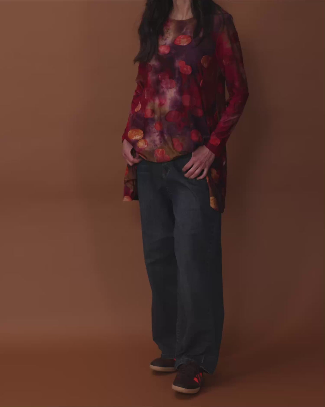 Ringmaster Hankerchief Top, Berry Mix