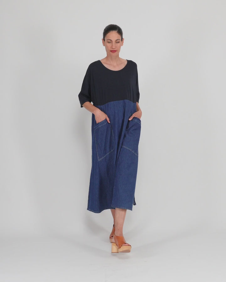 Amelia A-Line Dress, Denim